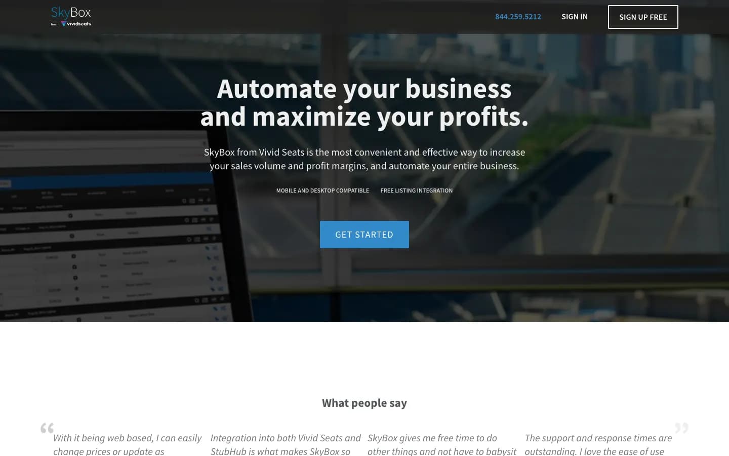 SkyBox's product page