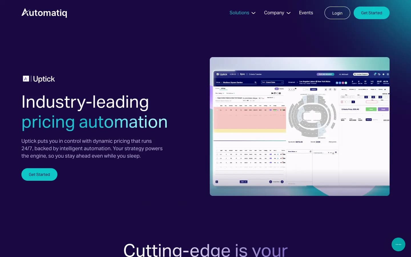 Uptick's product page